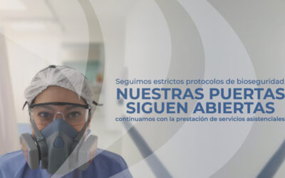 Continuamos con la prestación de servicios asistenciales bajo estrictos protocolos de bioseguridad.